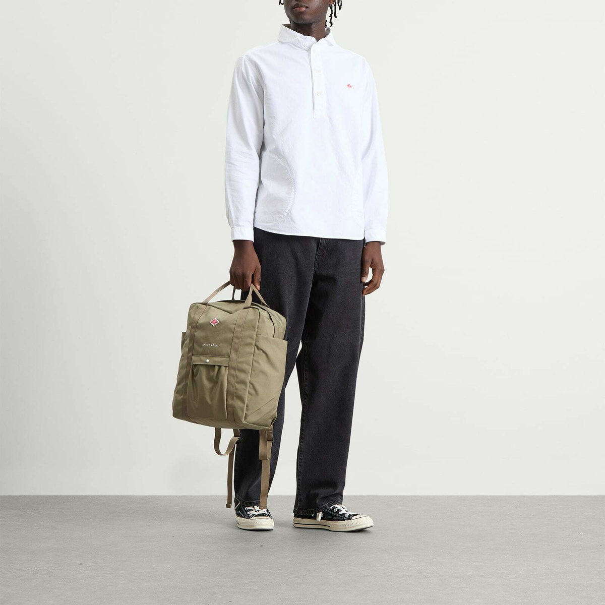 Danton Men's Saint Louis 2-Way Backpack in Light Greige 