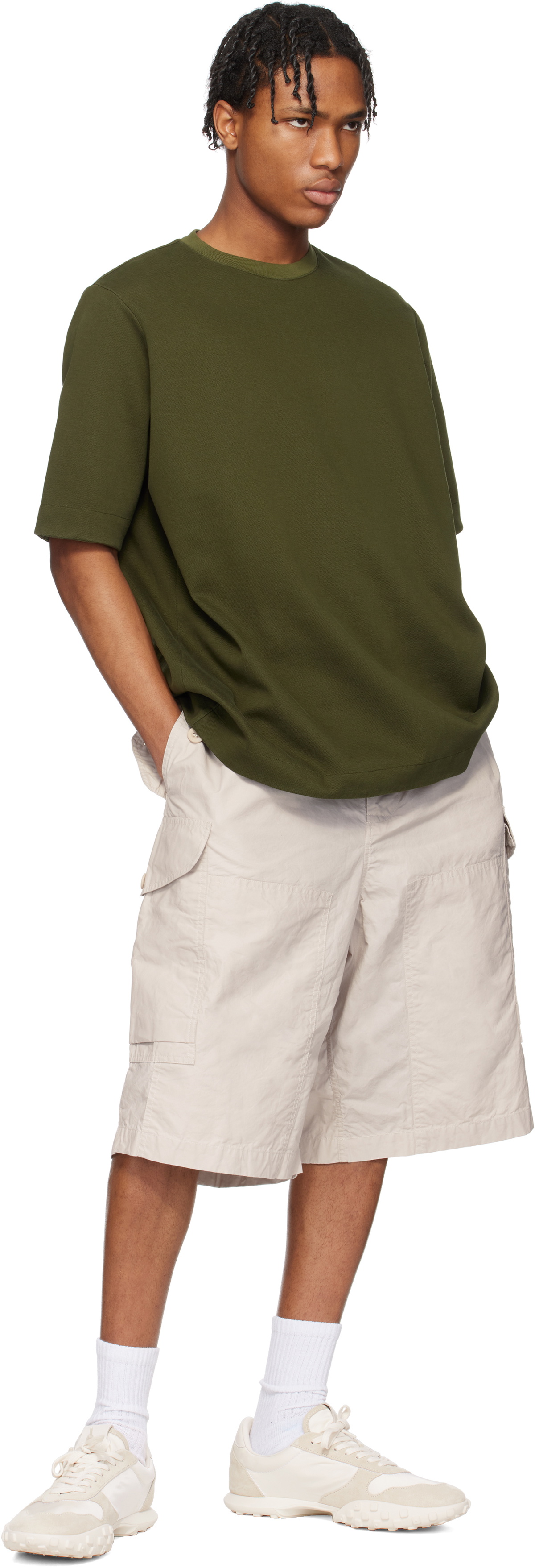 CASEY CASEY Off-White Mamo Cargo Shorts