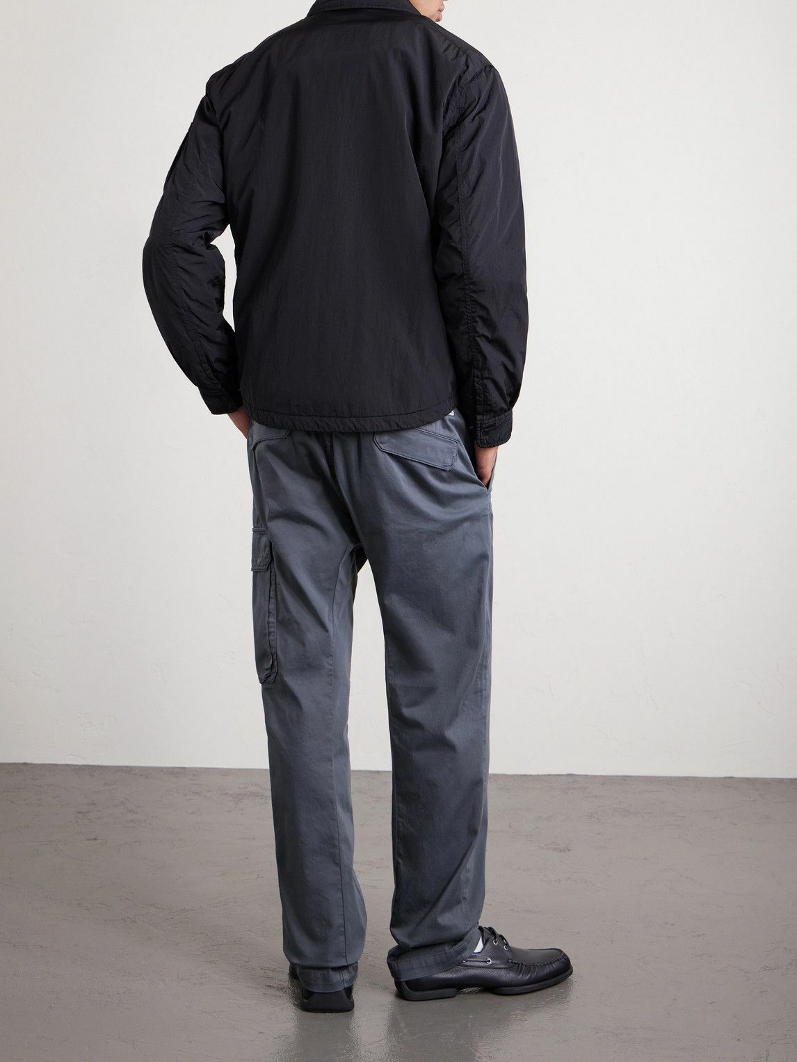 C.P. Company - Straight-Leg Logo-Appliquéd Cotton-Blend Cargo Trousers - Gray