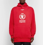 Balenciaga - The World Food Programme Logo-Print Cotton-Blend Hoodie - Men - Red