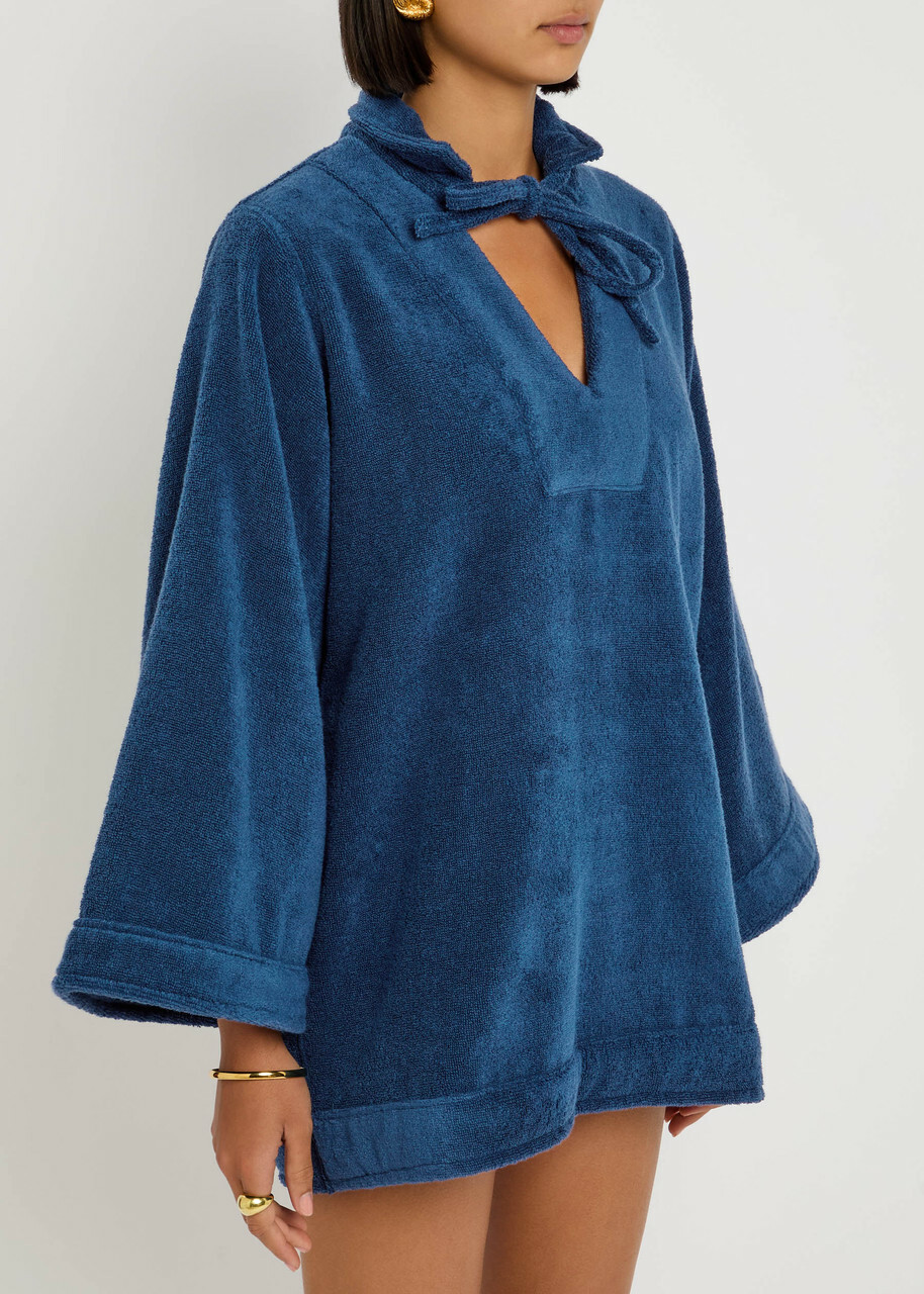 Lisa Marie Fernandez Terry Tunic top Navy
