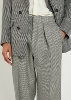 Tom Ford Herringbone Tapered-leg Silk Trousers Black And White