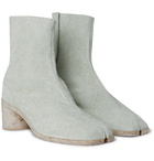 MAISON MARGIELA - Tabi Brushed-Suede Boots - White