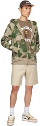 BAPE Beige & Green 'WGM' Layered Line Camo Shark Hoodie
