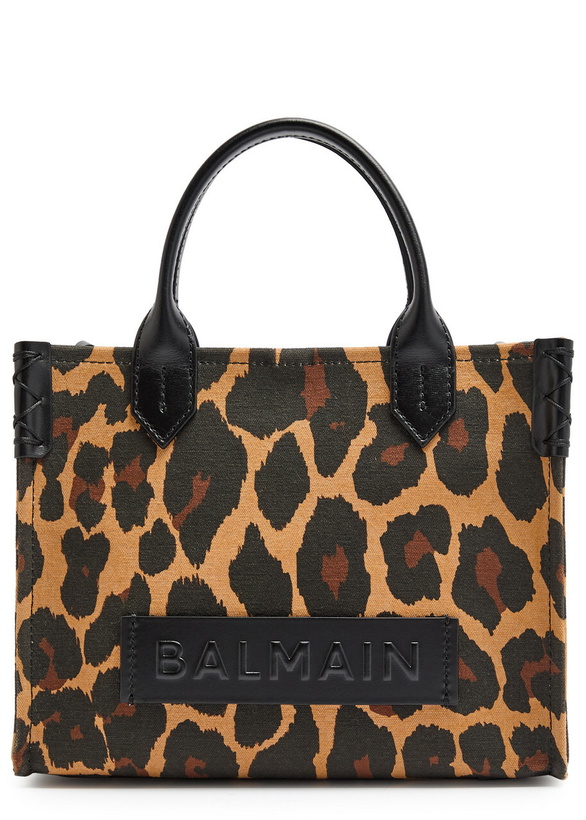 Photo: Balmain B-army 36 Leopard-print Canvas Tote - One Size