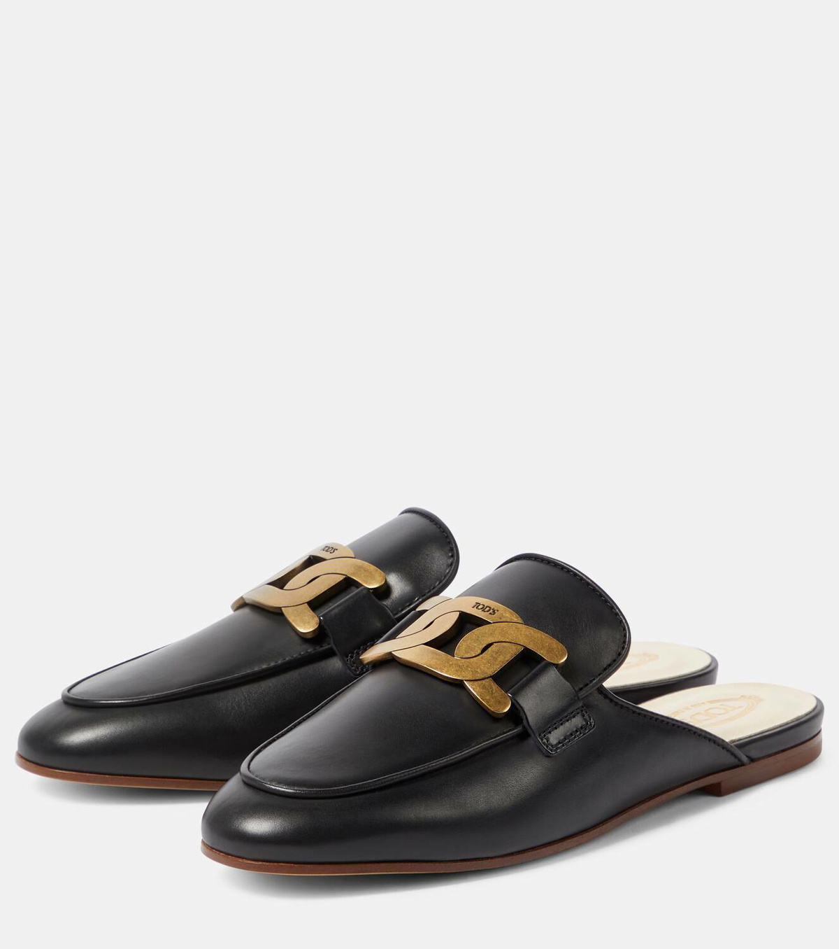Tod's Logo leather slippers