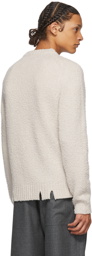 Maison Margiela Off-White Wool Oversized Destroyed Sweater