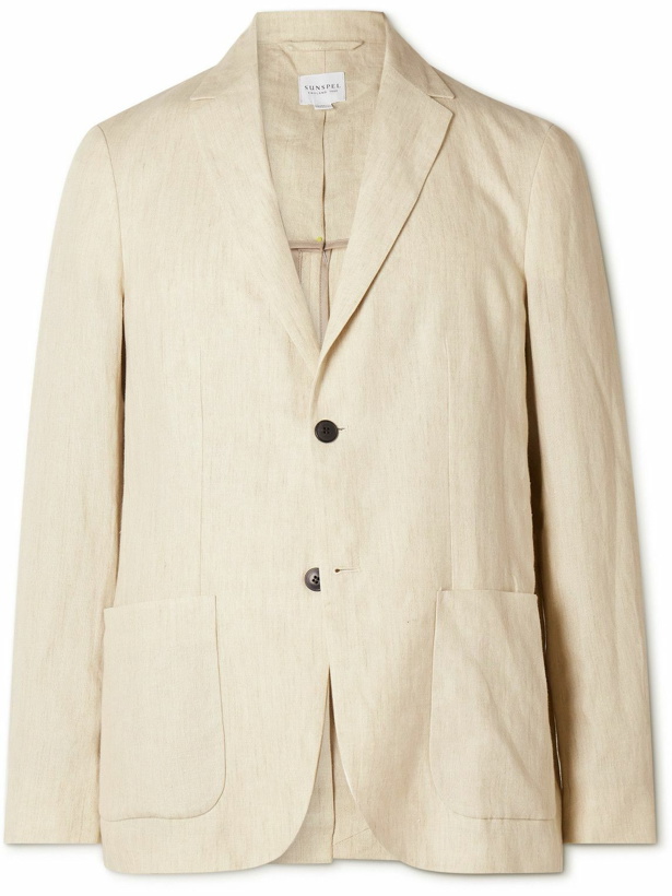 Photo: Sunspel - Unstructured Linen Suit Jacket - Neutrals
