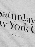 Saturdays NYC - Miller Logo-Print Cotton-Jersey T-Shirt - Gray