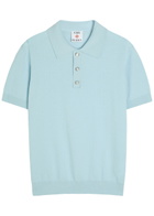 Casablanca Logo-monogrammed Cotton-blend Polo Shirt Light Blue