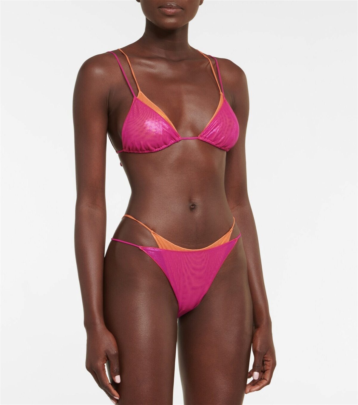 Oseree - Lamé triangle bikini