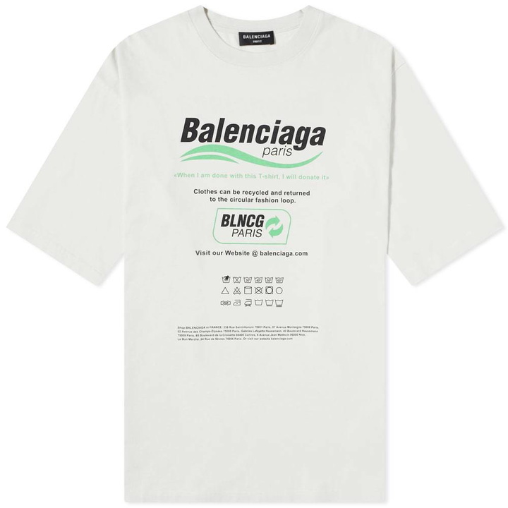 Photo: Balenciaga Dry Cleaning Logo Oversized Tee