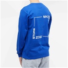 MKI Men's Long Sleeve Square Logo T-Shirt in Royal Blue