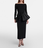Solace London Rhianne satin-trimmed cocktail dress