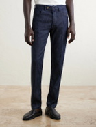 Slowear - Tapered Cotton-Blend Gabardine Trousers - Blue