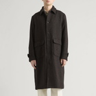 Les Deux Men's Herringbone Wool Coat in Molé Brown
