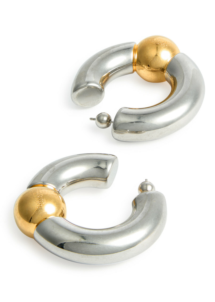 Jean Paul Gaultier Two-tone Hoop Earrings - Silver - One