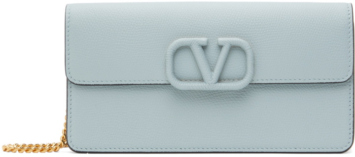 Photo: Valentino Garavani Blue VLogo Signature Wallet Bag