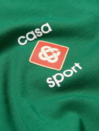 Casablanca - Casa Sport Printed Organic Cotton-Jersey T-Shirt - Green