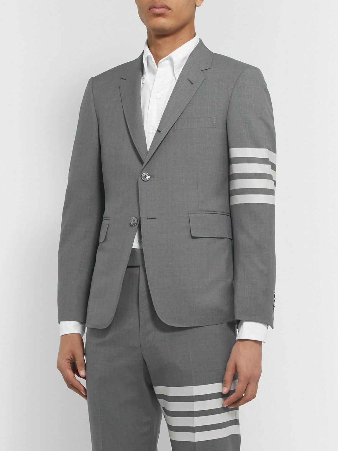Thom Browne - Grey Slim-Fit Striped Wool Suit Jacket - Gray