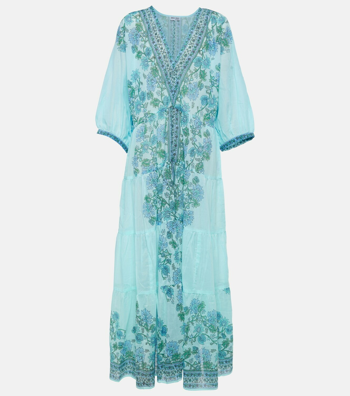 knee length dresses for ladies White Loose Maxi Dress → Juliet Dunn London main image 1
