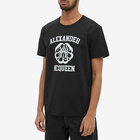 Alexander McQueen Men's Seal Logo Print T-Shirt in Blck&Wht