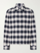 Corridor - Zoclao Checked Zip-Up Cotton Jacket - Black