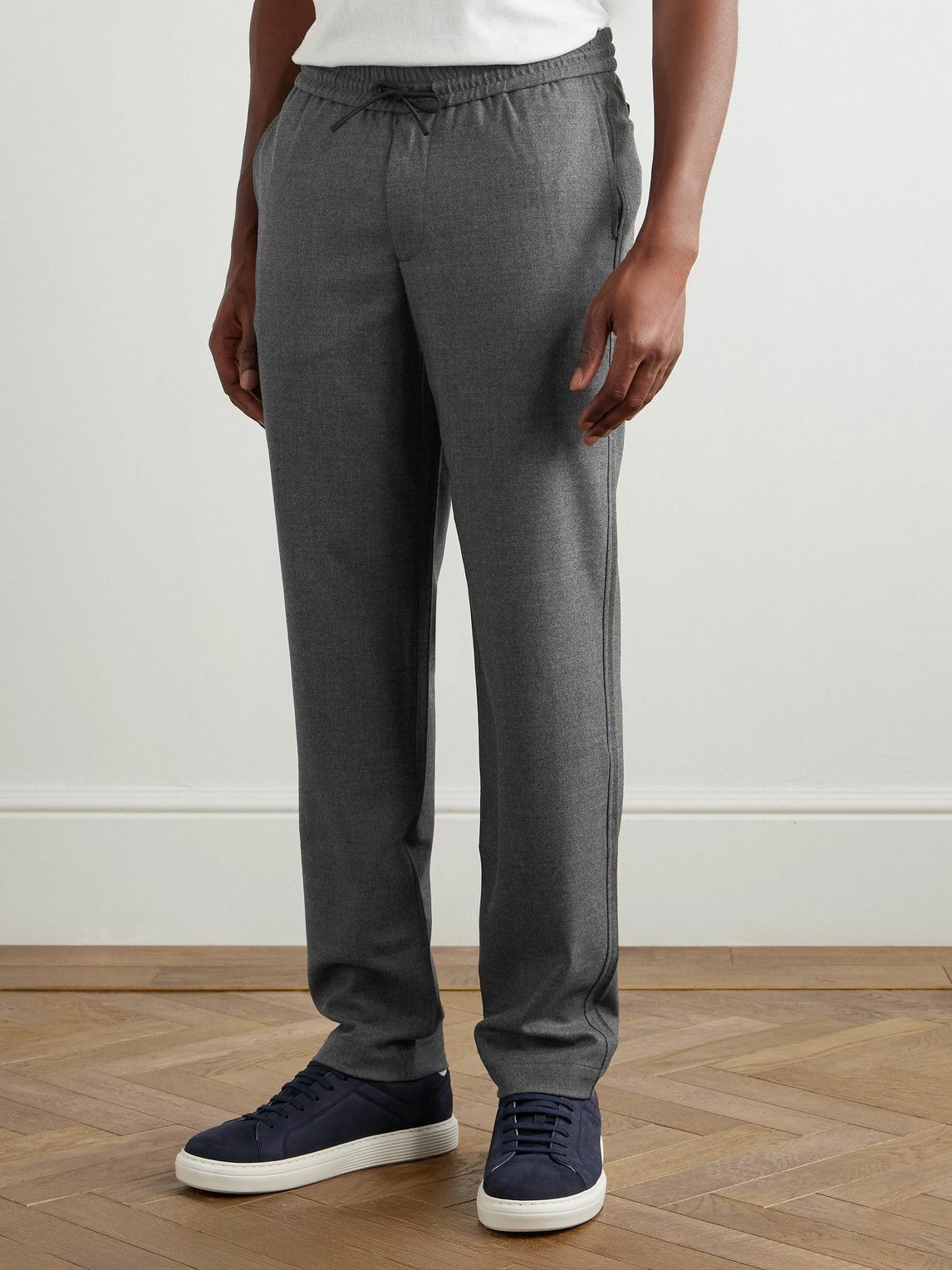 SEASE - Mindset Straight-Leg Stretch Virgin Wool-Flannel Trousers - Gray