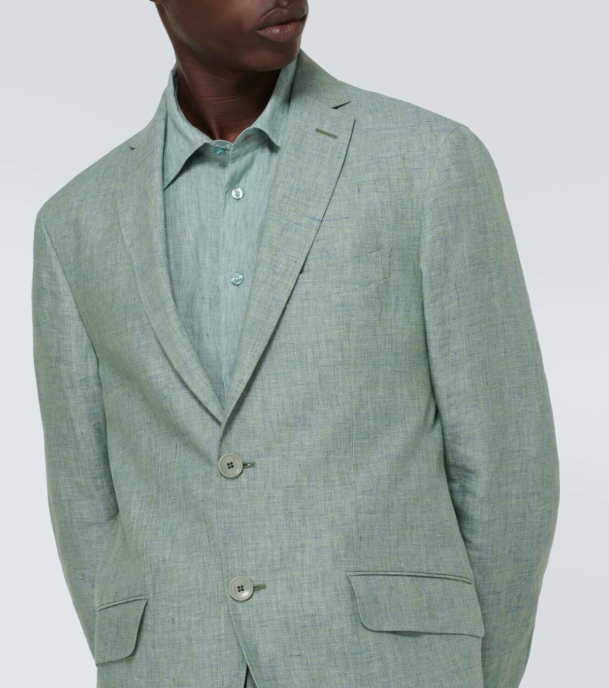 【関税込み】ETRO Pegaso' single-breasted blazer Etro Single-breasted linen blazer Etro