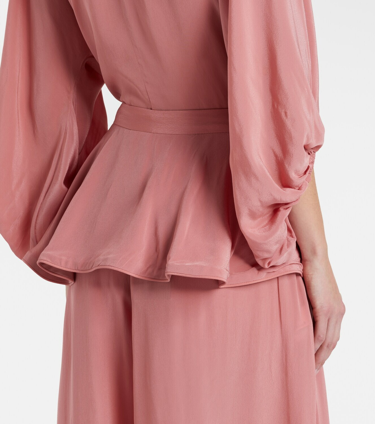 Adriana Degreas Solid Peplum balloon pants