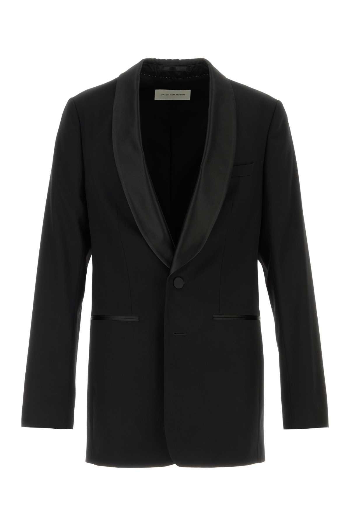 Dries Van Noten Men's Vanny Wool Gabardine Bomber Jacket in