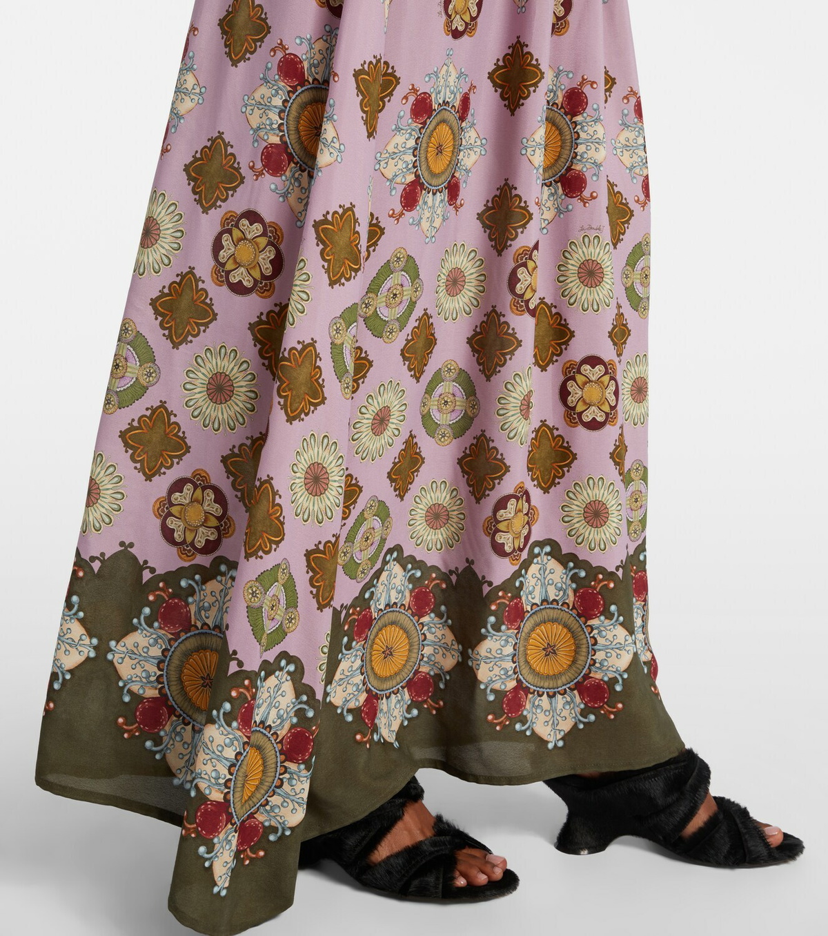 La DoubleJ Lunaria Foulard printed maxi dress