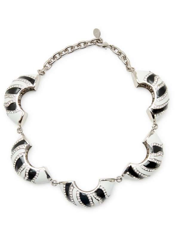 Photo: Jacquemus Le Collier Zebra Enamelled Necklace - Black - One Size
