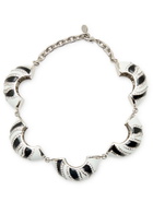 Jacquemus Le Collier Zebra Enamelled Necklace - Black - One Size