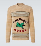 Valentino Logo wool and cotton sweater