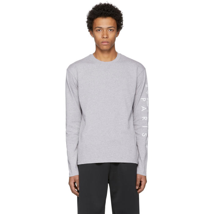 Photo: Kenzo Grey Long Sleeve Logo T-Shirt