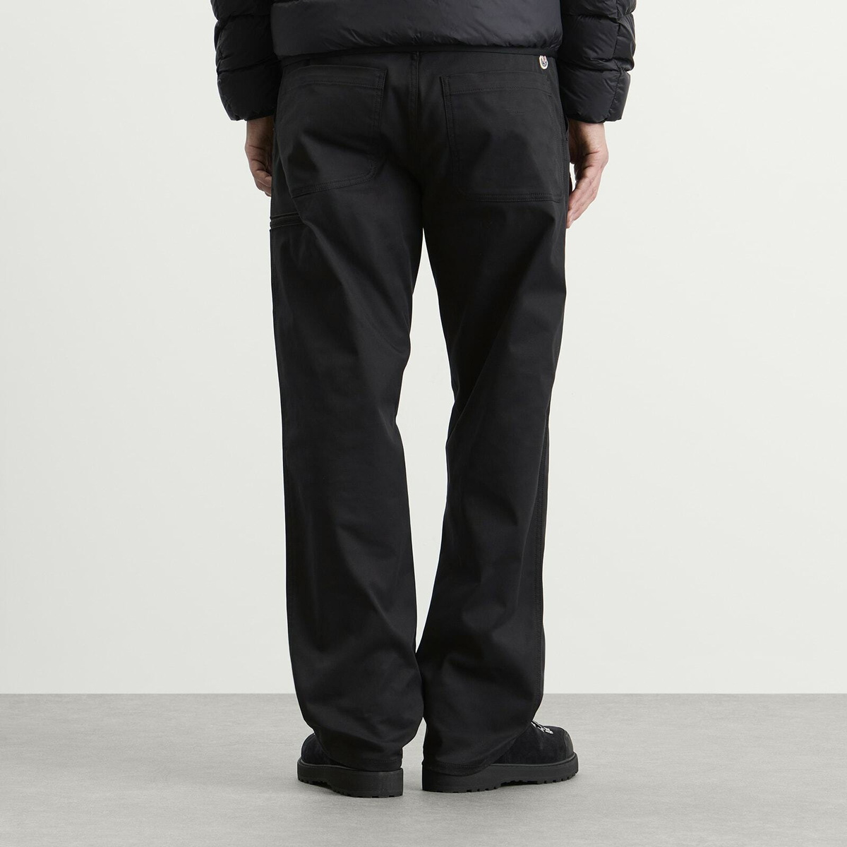 Moncler Men's Gabardine Cotton Trousers in Black