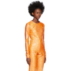 Saks Potts Orange Shimmer Saya Top