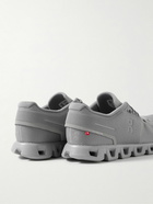 ON - Cloud 5 Rubber-Trimmed Mesh Sneakers - Gray