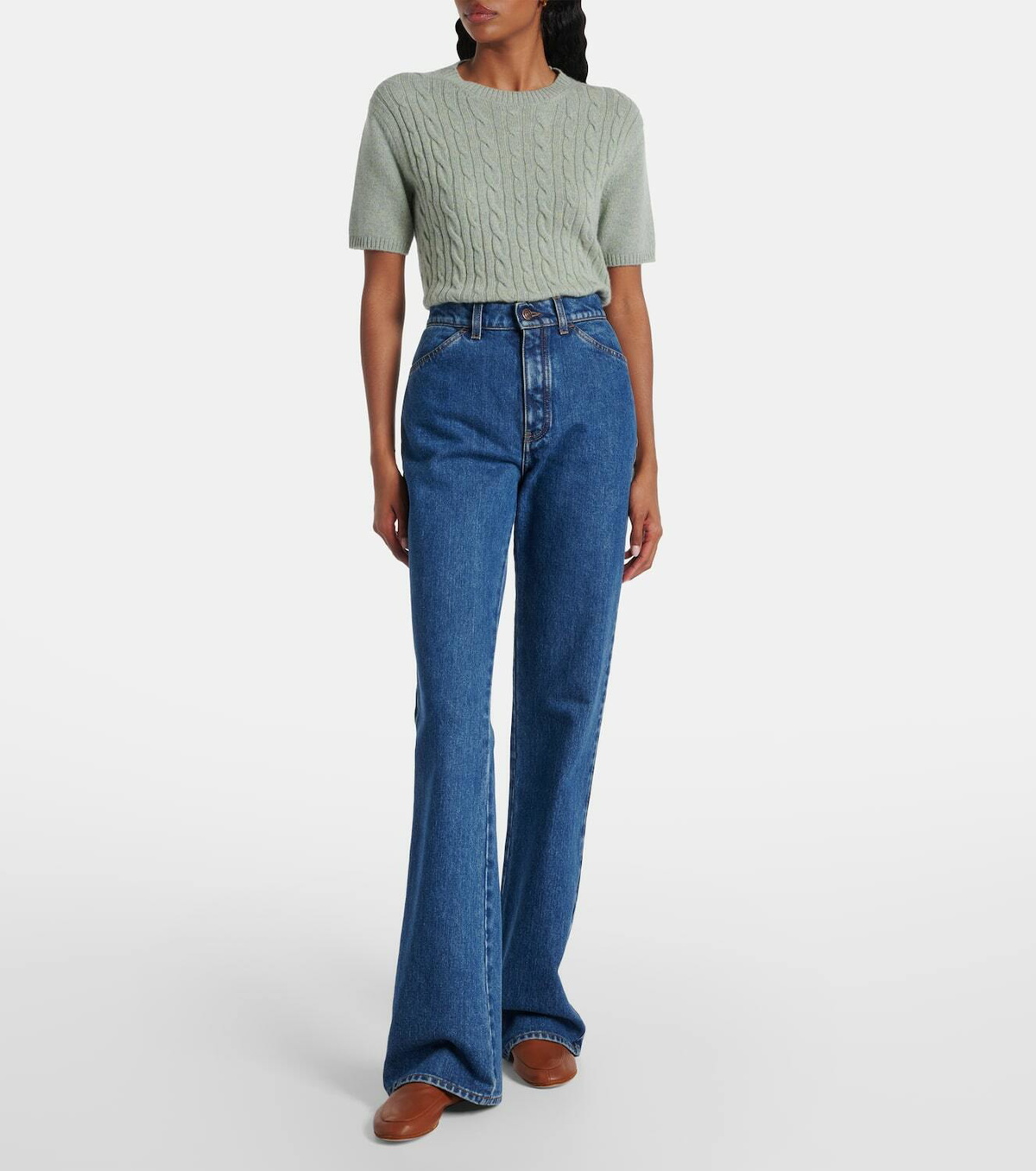 Loro Piana Merak high-rise flared jeans