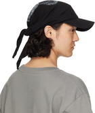 We11done Black Teddy Bear Print Jersey Scarf Cap