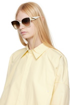 Fendi White 'Fendi First' Sunglasses