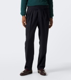 Rubinacci Pleated virgin wool tapered pants
