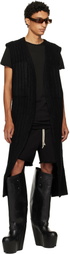 Rick Owens Black Tower Lab Vest Cardigan