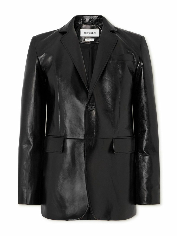 Photo: McQueen - Leather Blazer - Black