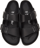 Birkenstock Black Papillio Leather Narrow Arizona Platform Sandals