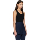 ALAÏA Black Sleeveless Ribbed Knit Bodysuit