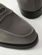 John Lobb - Lopez Suede Penny Loafers - Gray