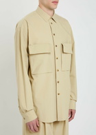 Calvin Klein Cornelius Patch-pockets Cotton Shirt Off White