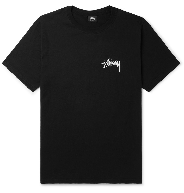 Photo: Stüssy - Logo-Print Cotton-Jersey T-Shirt - Black